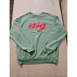 *RARE* Alani Nu Cherry Twist Energy Drink Mint Green Sweatshirt Size Large(A1041